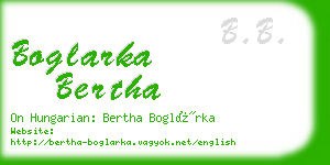 boglarka bertha business card